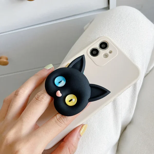 Air Sac Phone Holder Griptok Korean INS Kawaii 3D Cat Cellphone Finger Ring Stand Grip Tok Mobile Phone Accessories for Iphone 5