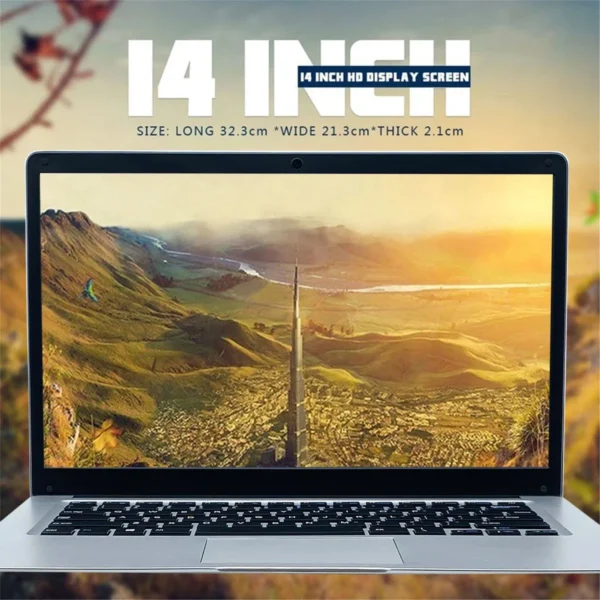 14 Inch Brand New Netbook Intel Celeron N3350 6G RAM 1TB/2TB SSD Slim Laptop Windows10 Camera Portability FHD Screen 2